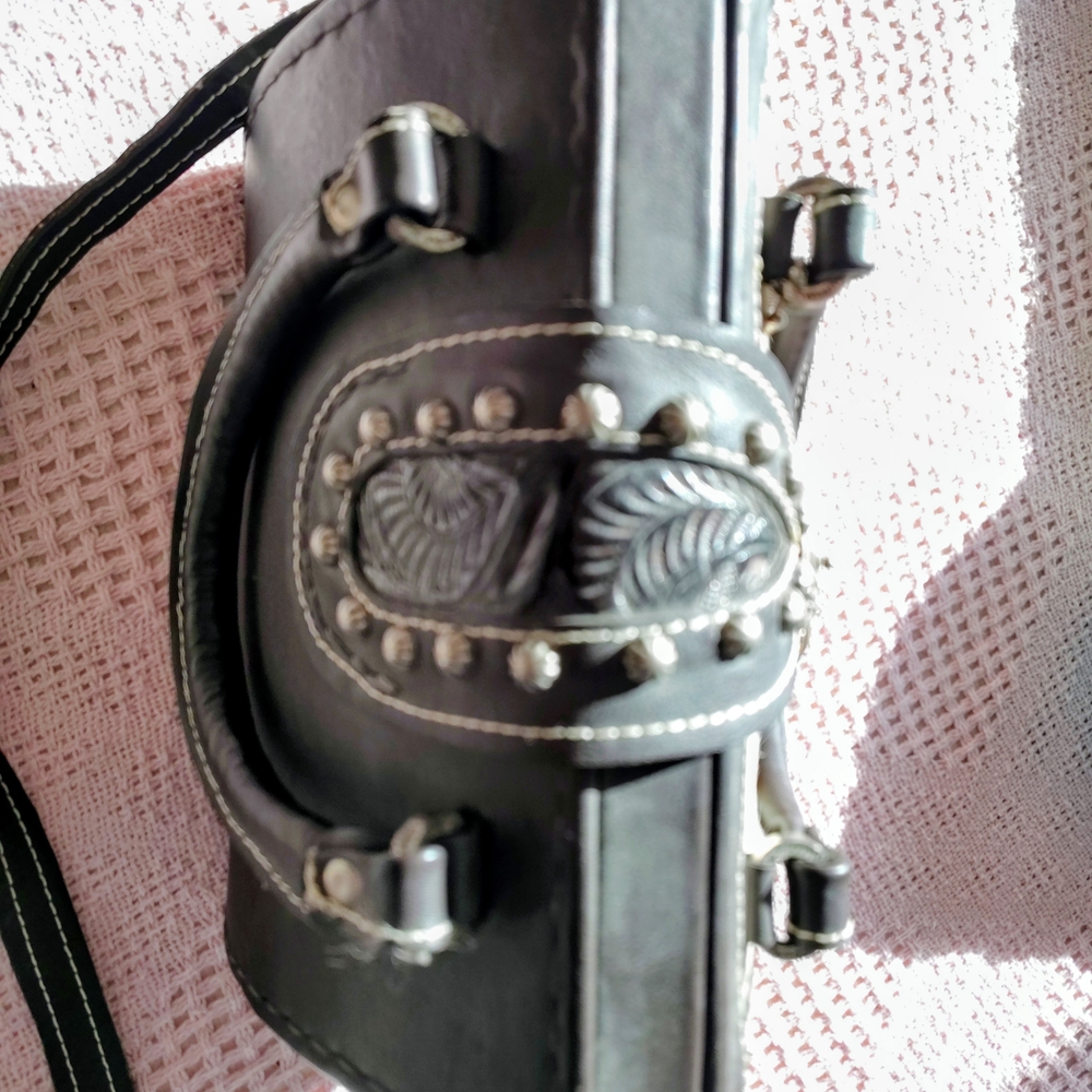 American West Black and Brown Crossbody Bag - Picture 4 of 9